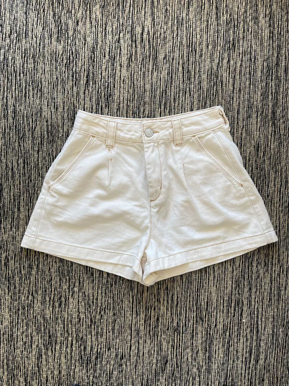 Shorts Jeans Creme Bege