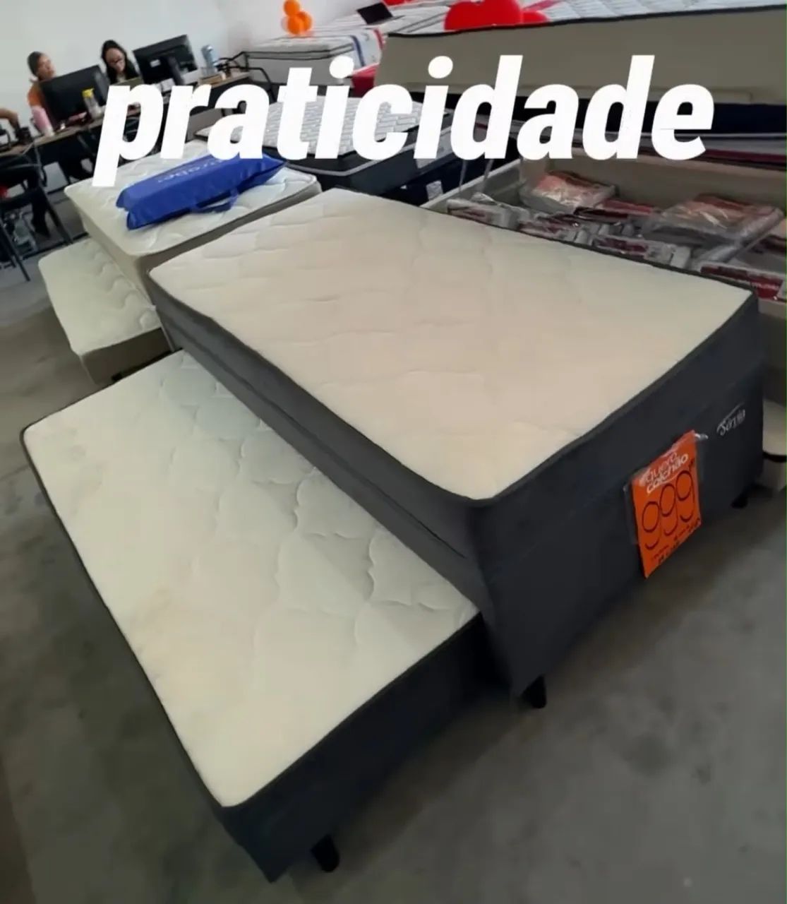 Cama com cama auxiliar- NOVA, no plástico!  - Foto 2