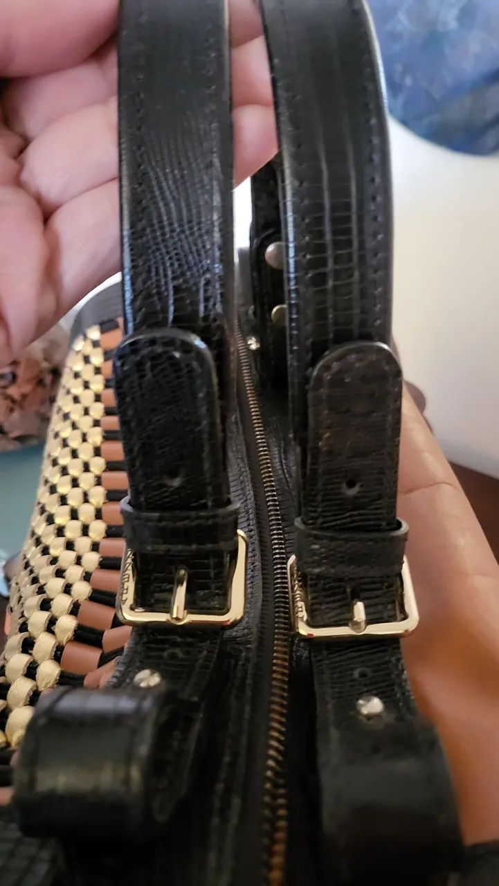 Bolsa em couro tressê Arezzo (novíssima) - Foto 3