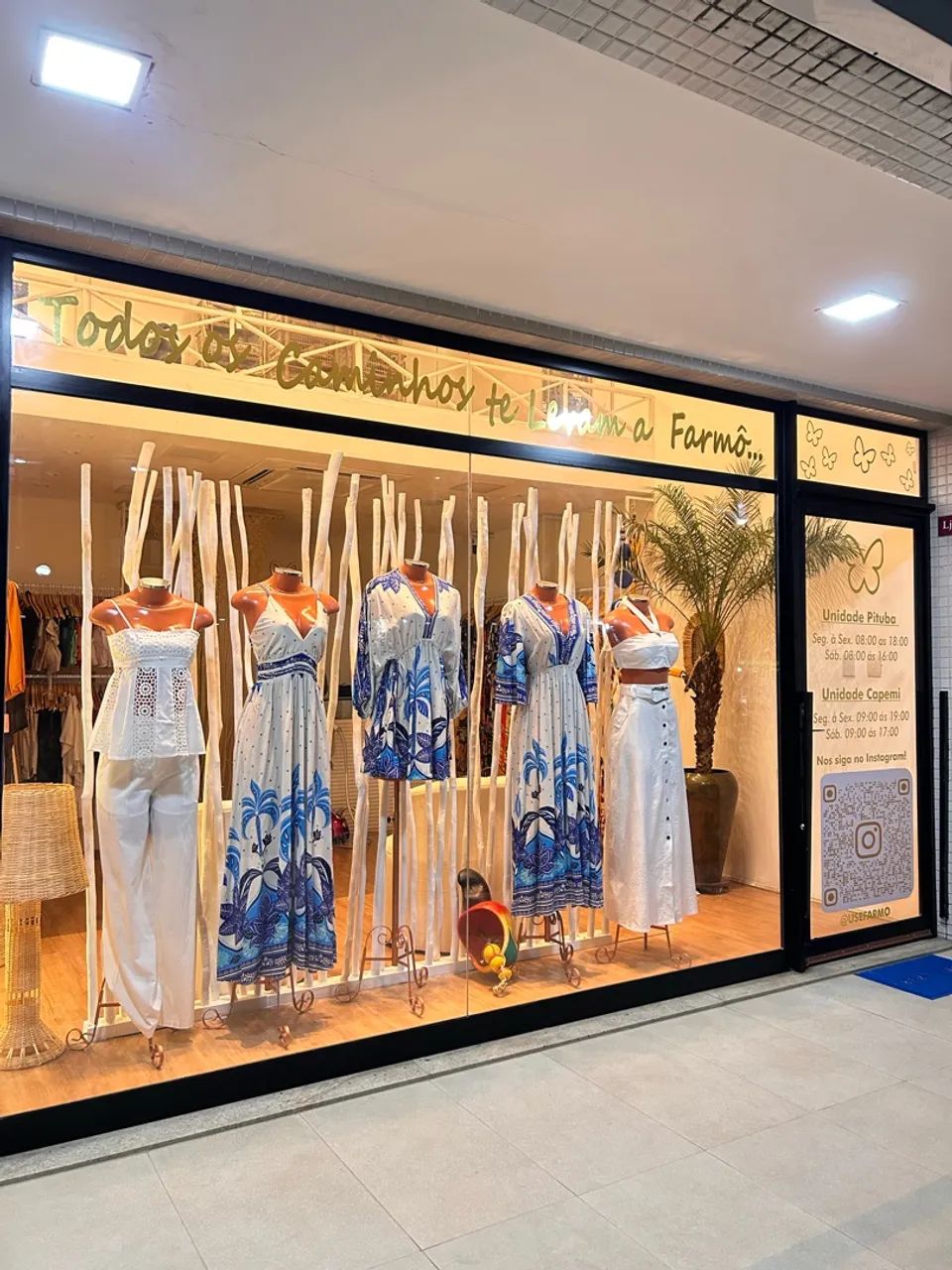 Passo lojas de roupas
