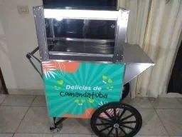 Carrinho de doces e bolos refrigerado gourmet ambulante novo de fábrica