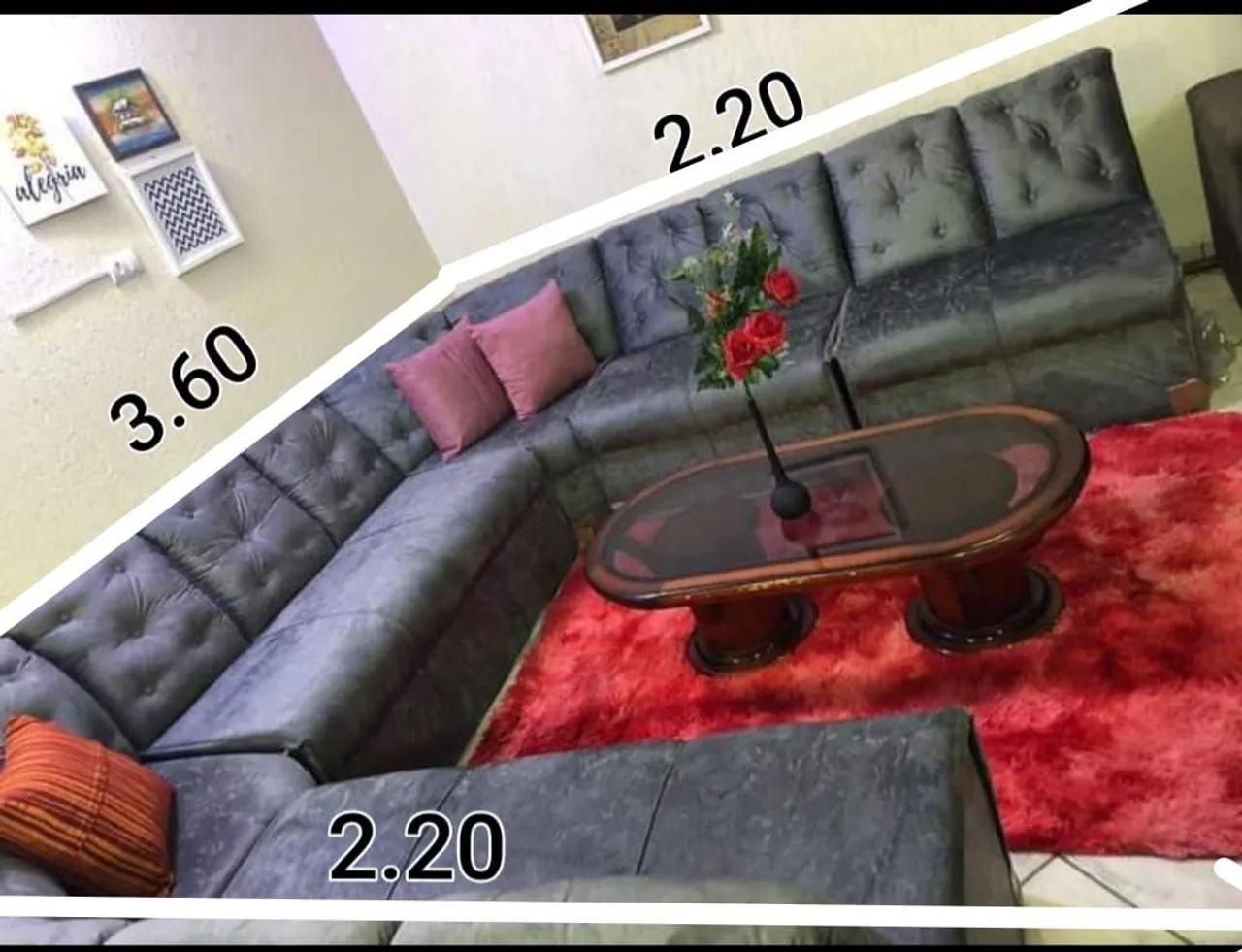 SOFA DE CANTO MAFRA 12 LUGARES SUEDE  - Foto 4