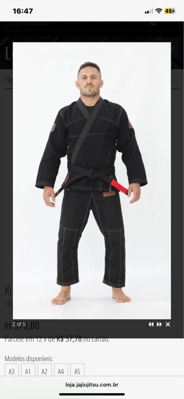 Vendo kimono preto com faixa  - Foto 5