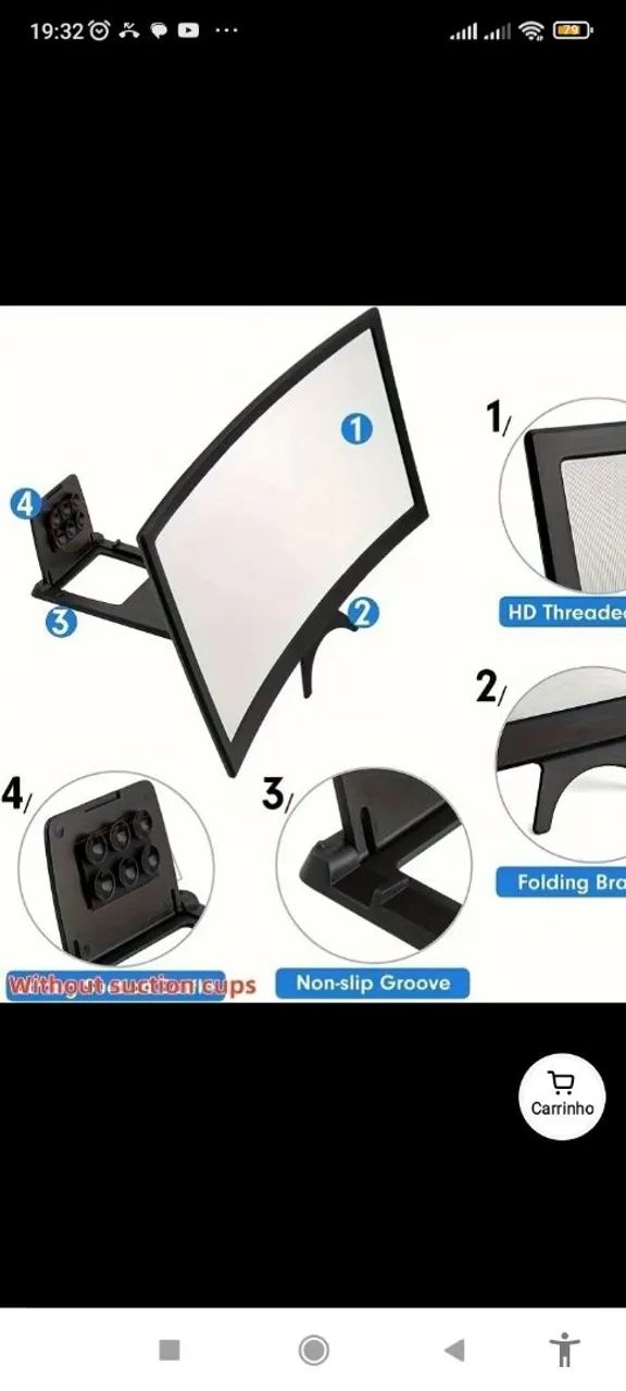 Lupa para smartphone (expansor de ecrã 3D) - Foto 4