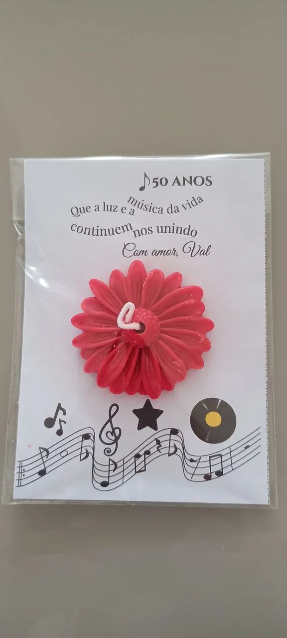 Lembrancinha vela em flor - Foto 3