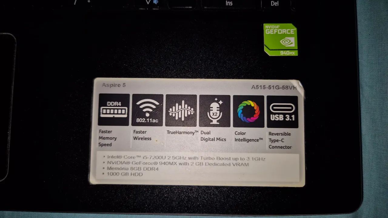 Notebook Acer Aspire 5 i5 GeForce 940MX - Foto 5