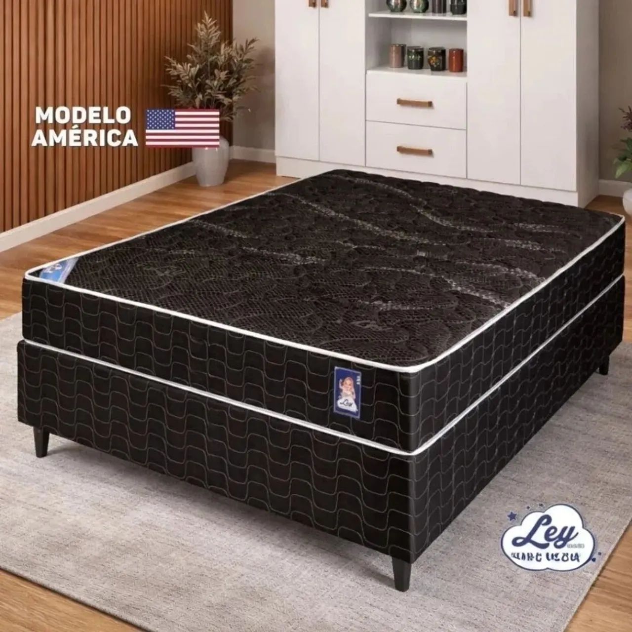 CAMA BOX CASAL MOLAS ENSACADAS 