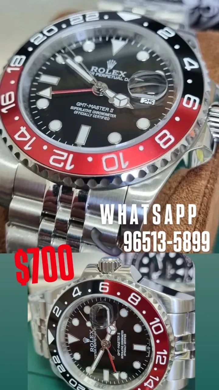 Relógio ROLEX AUTOMÁTICO  - MODELO COKE JUBILEE - ENTREGAMOS 