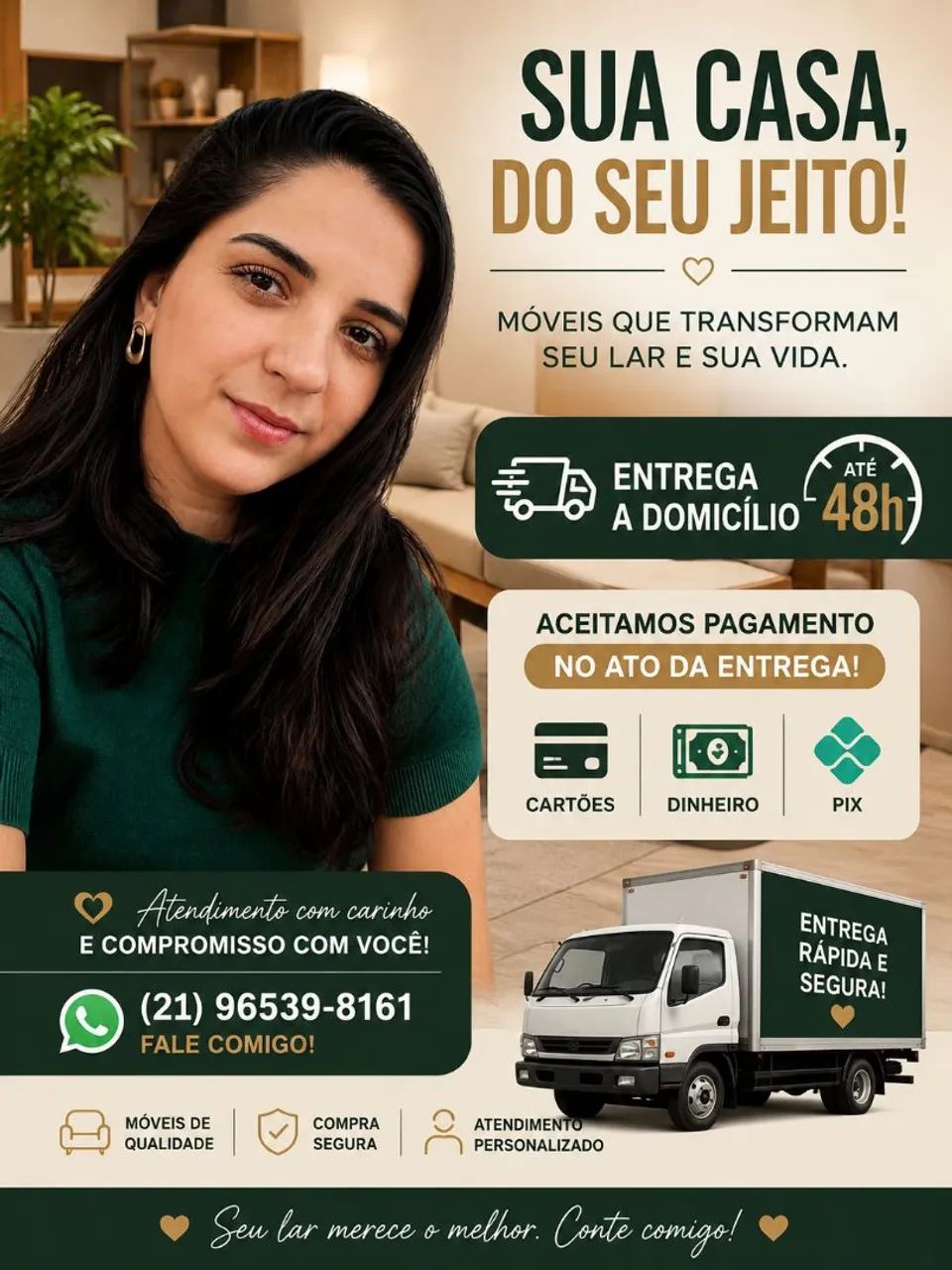 Móveis novos para sua casa, com entrega em ate 48h 