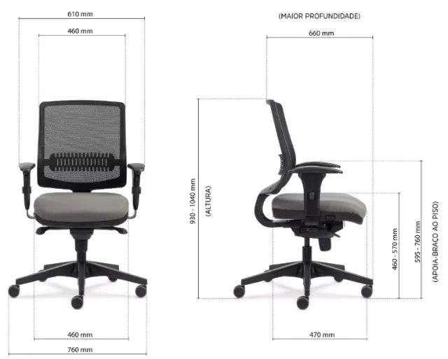 Cadeira Flexform - Uni All Black - Foto 6