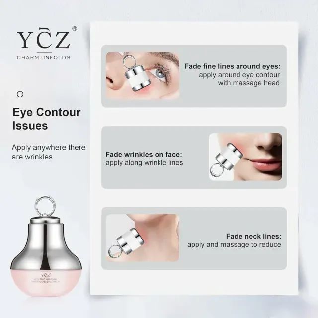 Creme para os olhos com massagem elétrica Ycz para olheiras - Foto 5
