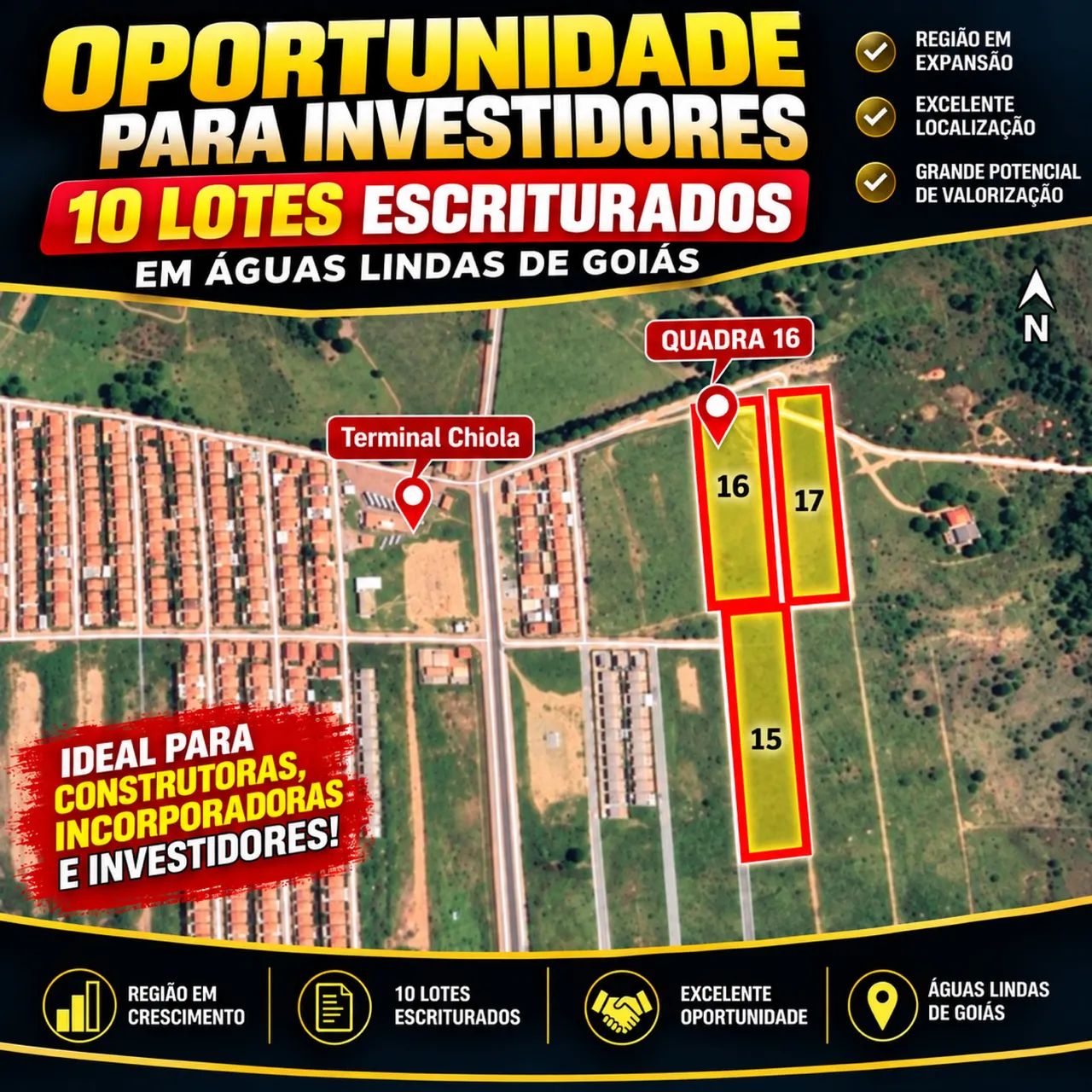 LOTES EM ÁGUAS LINDAS  ESCRITURADOS 