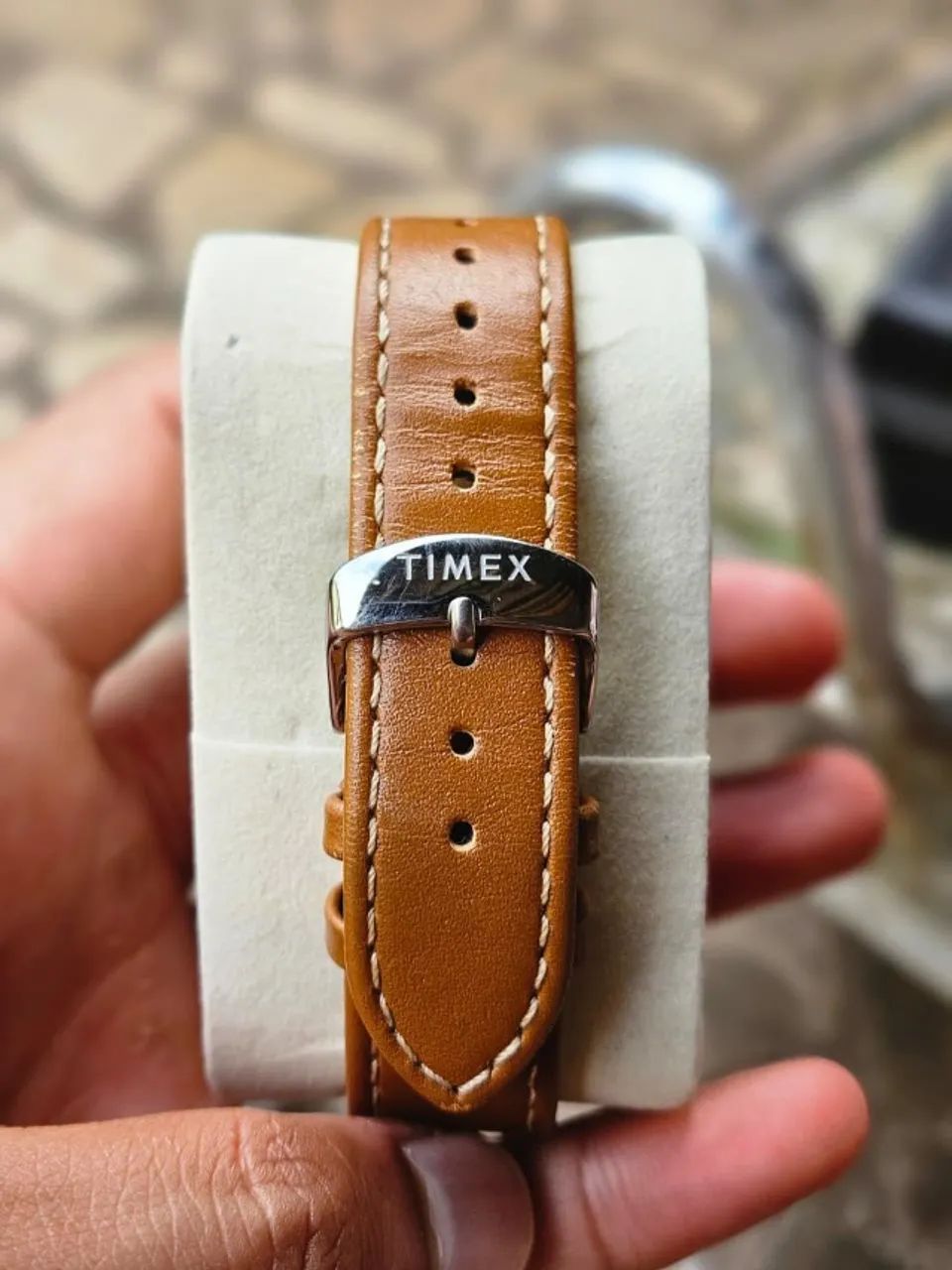 Relógio Timex Weekender Novo Azul com Pulseira em Couro - Foto 3