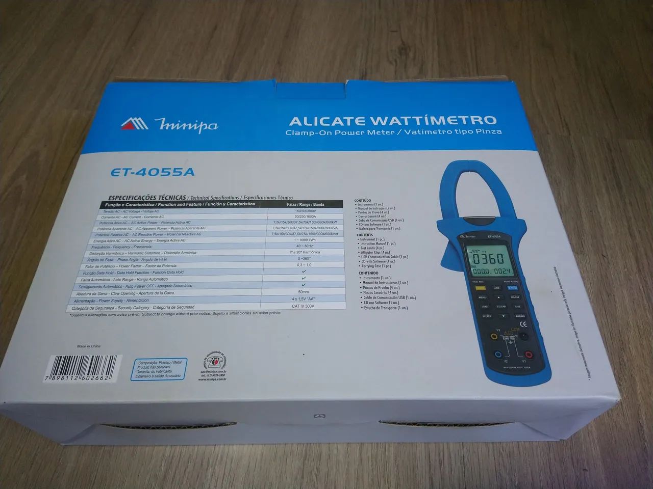 Alicate Wattímetro com Data Logger Minipa ET-4055A - Foto 5