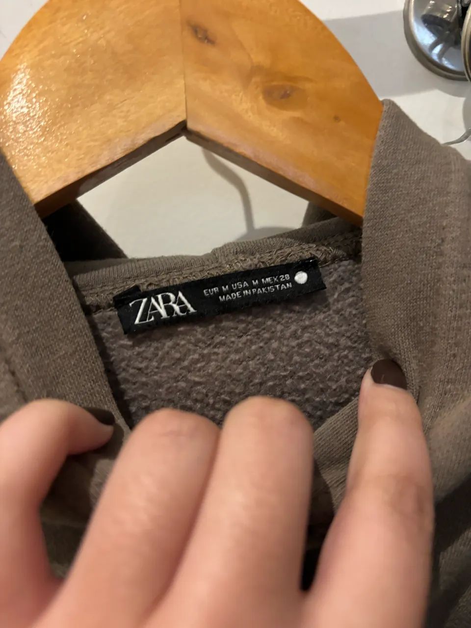 moletom marrom zara m - Foto 3