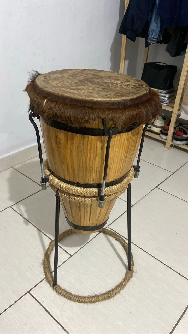 Atabaque artesanal 50cm - Foto 2