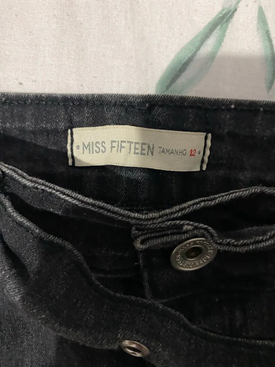 Saia jeans preta 