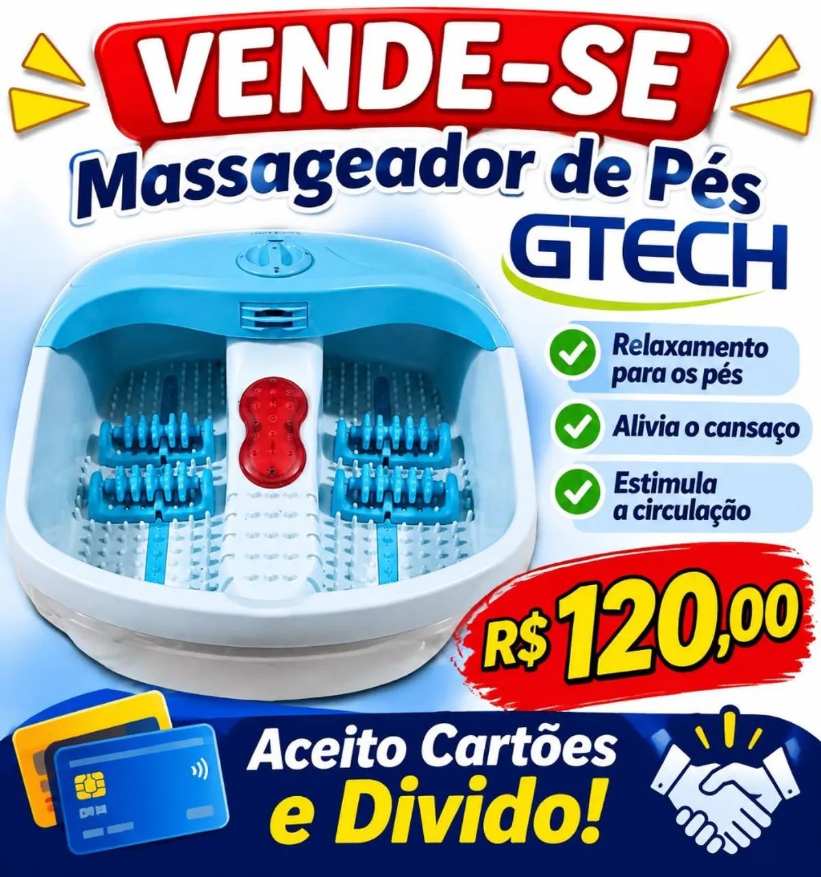Massageador de pés em ótimo estado 