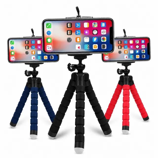 Kit 10 Mini Tripes Flexíveis para Celular e Câmera 360 - Foto 2