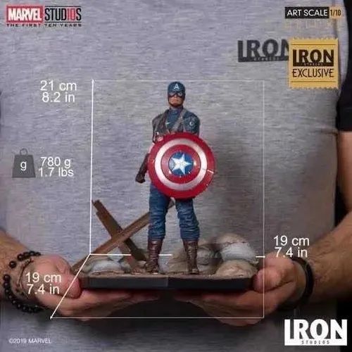 Captain America 1/10 Iron Studios (CCXP First Avenger) - Hobbies e