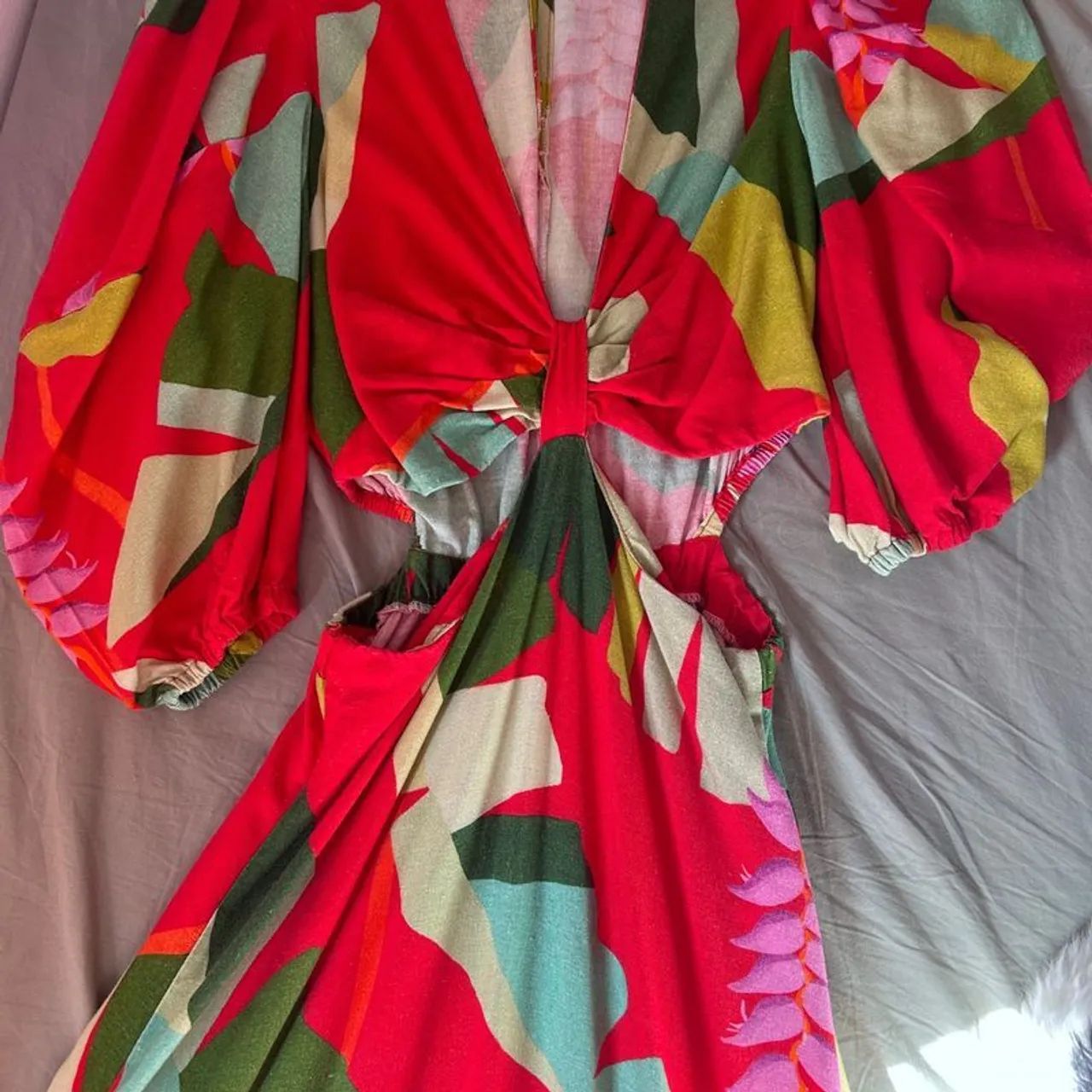 Vestido longo helicônia Farm - M/G - Foto 3