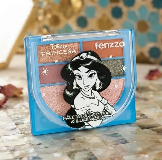 Paleta Sombras e Iluminador Princesas Disney Fenzza Jasmine