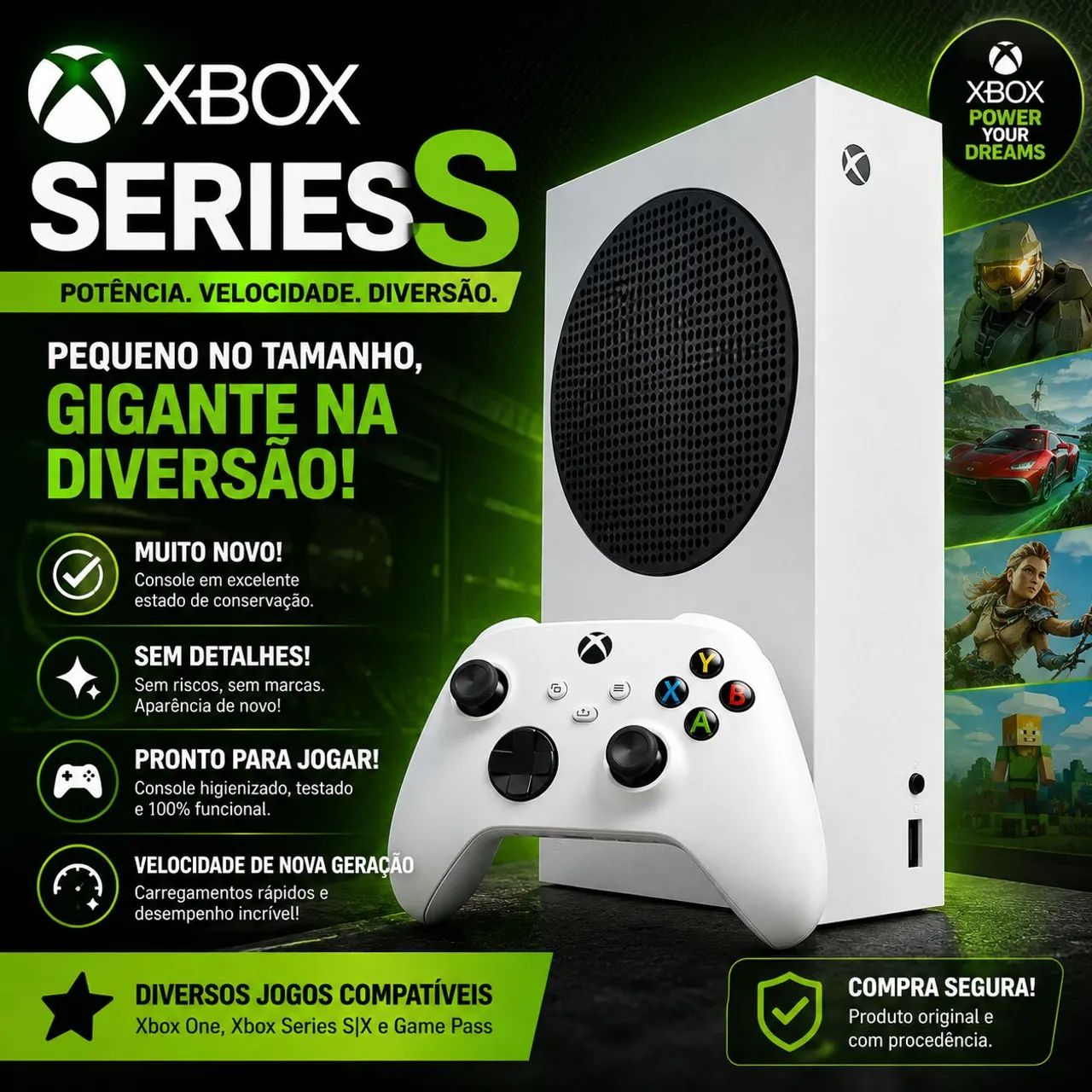 Xbox Series S 512GB. Muito Novo! - Consoles de Vídeo Game