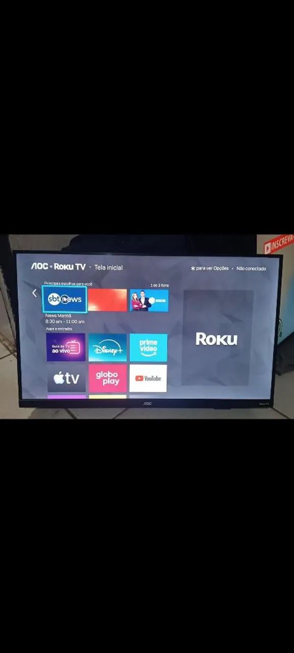 Tv Smart AOC ROKU 32 Polegadas Top de Verdade  - Foto 4