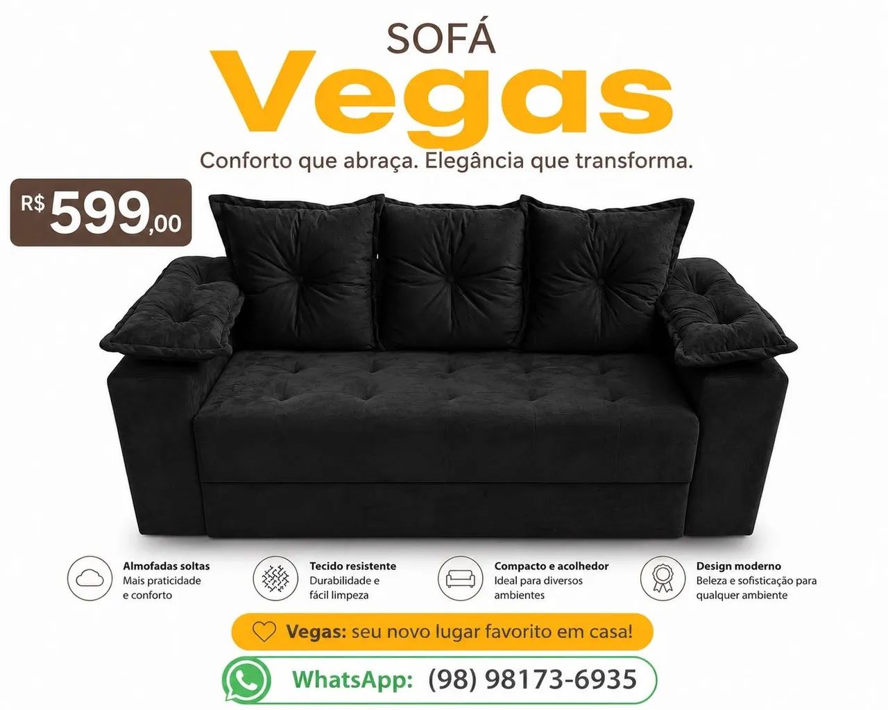 Sofá direto da fábrica 