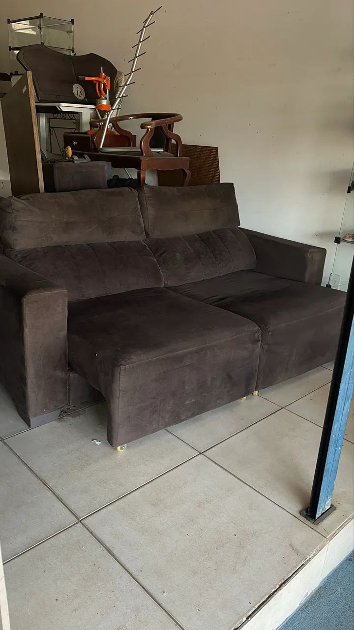 VENDO SOFÁ RETRÁTIL E RECLINÁVEL - SUPER REFORÇADO! - Foto 2
