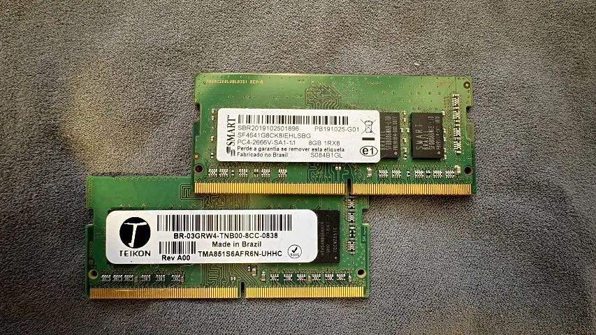 Kit 16GB (2x8GB) DDR4 2666MHz Notebook | Funcionando Perfeitamente