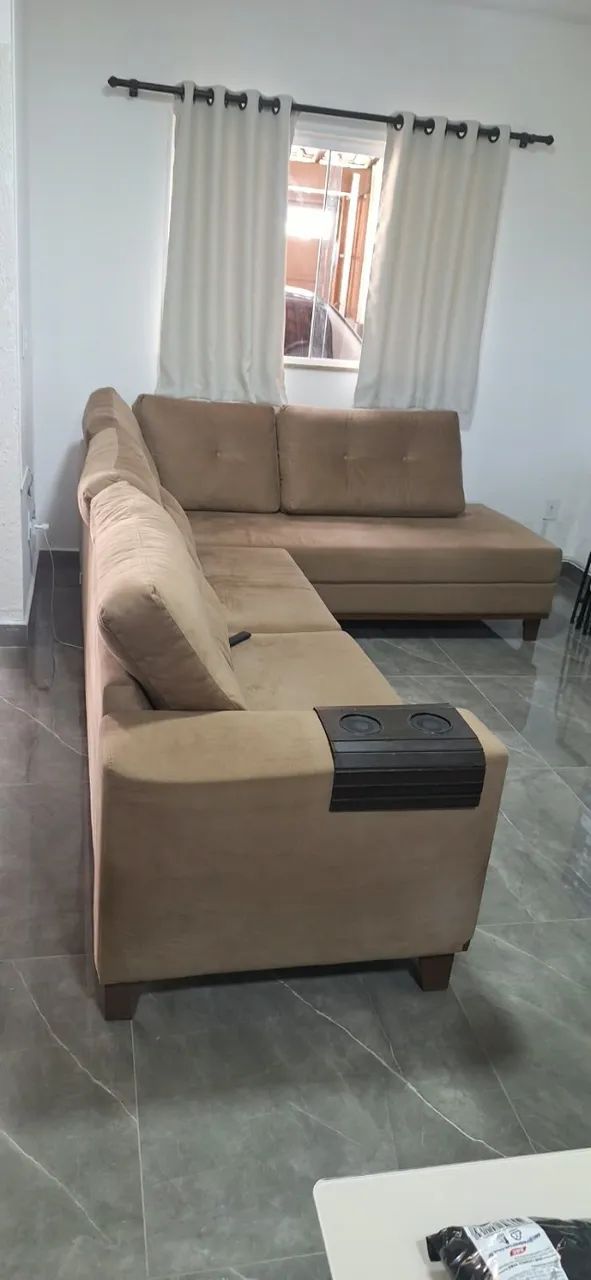 Sofá  de canto 5 lugares semi novo - Foto 2