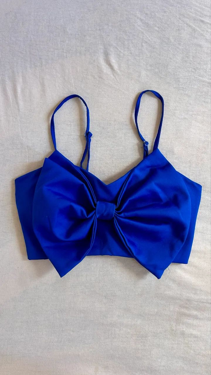 Cropped Laço Royal - Azul Royal