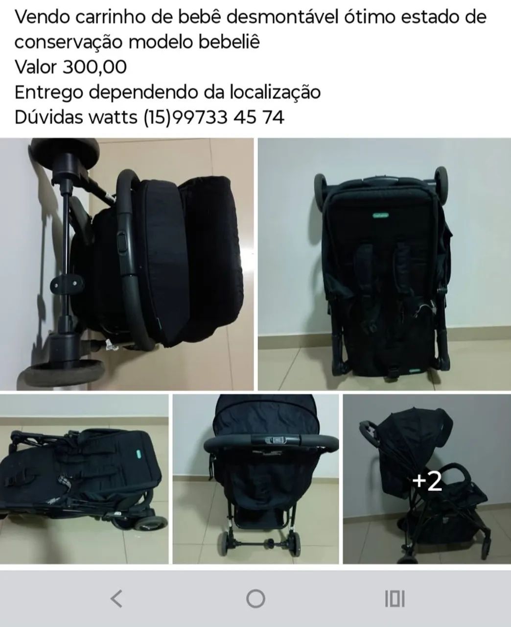 Carrinho de bebê desmontável 