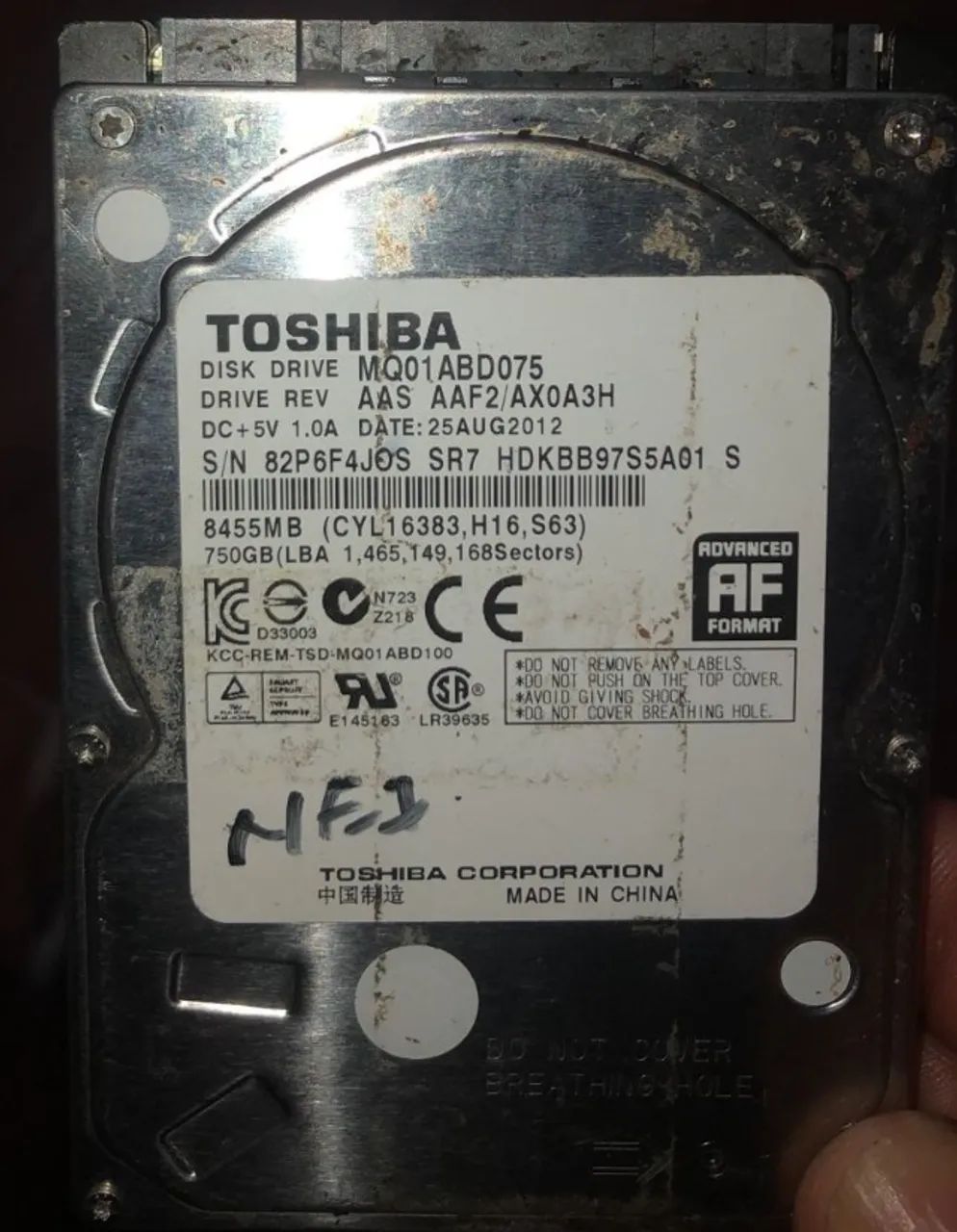 HD Notebook 750GB SATA 2.5 Slim - Testado - Foto 2
