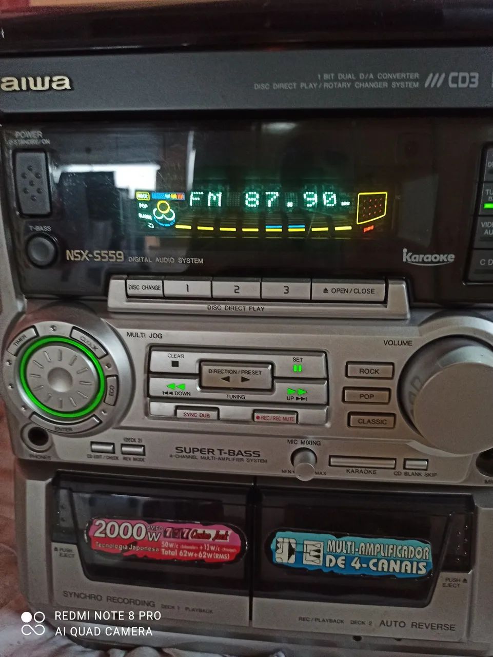 Central Aiwa modelo NSXS-559. - Aparelhos de Som - Rio Preto
