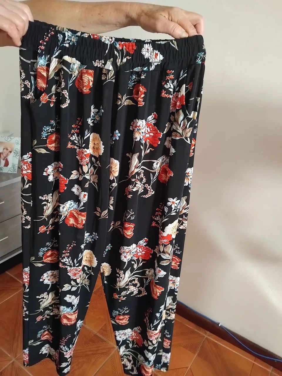 Calça de verão poliéster 