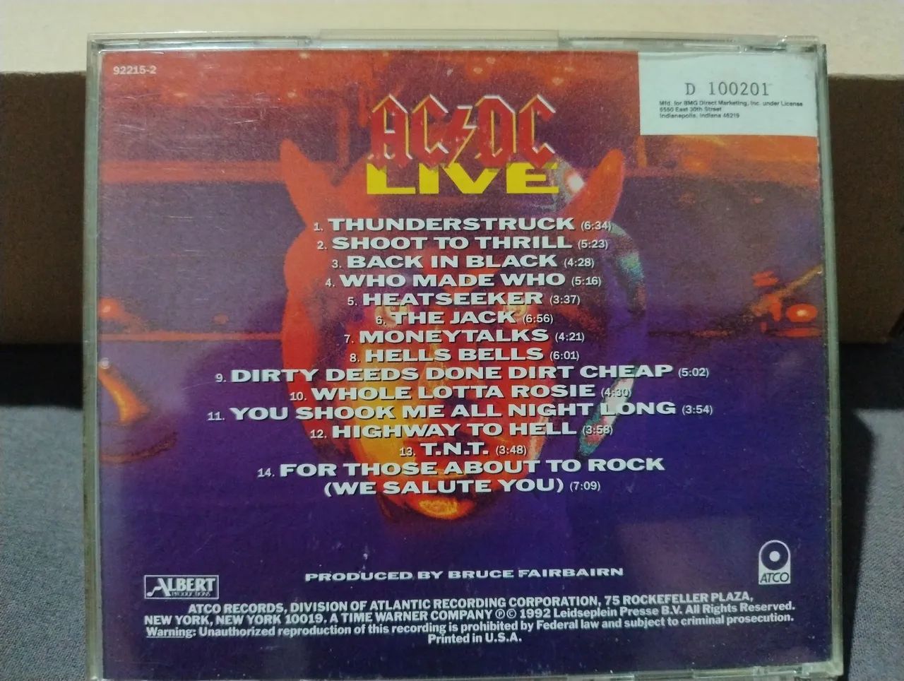 CD AC/DC Live ( Importado Americano ) - Foto 3