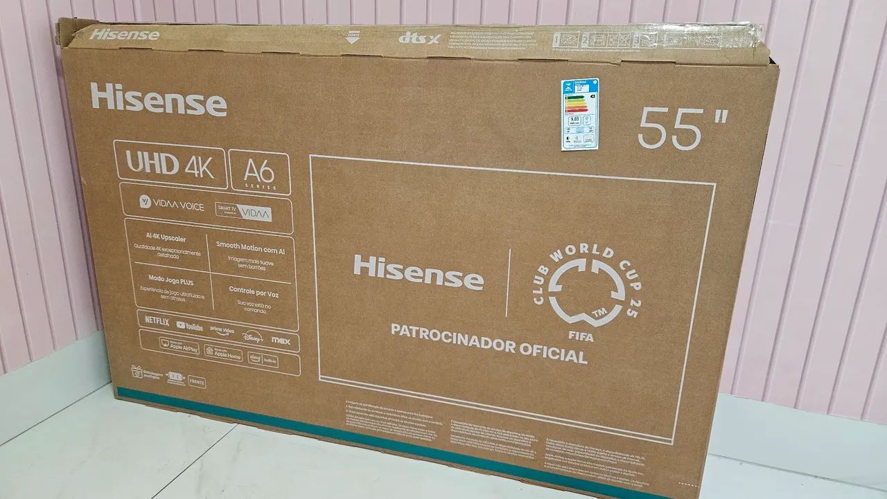 VENDO SMART TV 4k QLED HISENSE 55p com NF - Foto 4