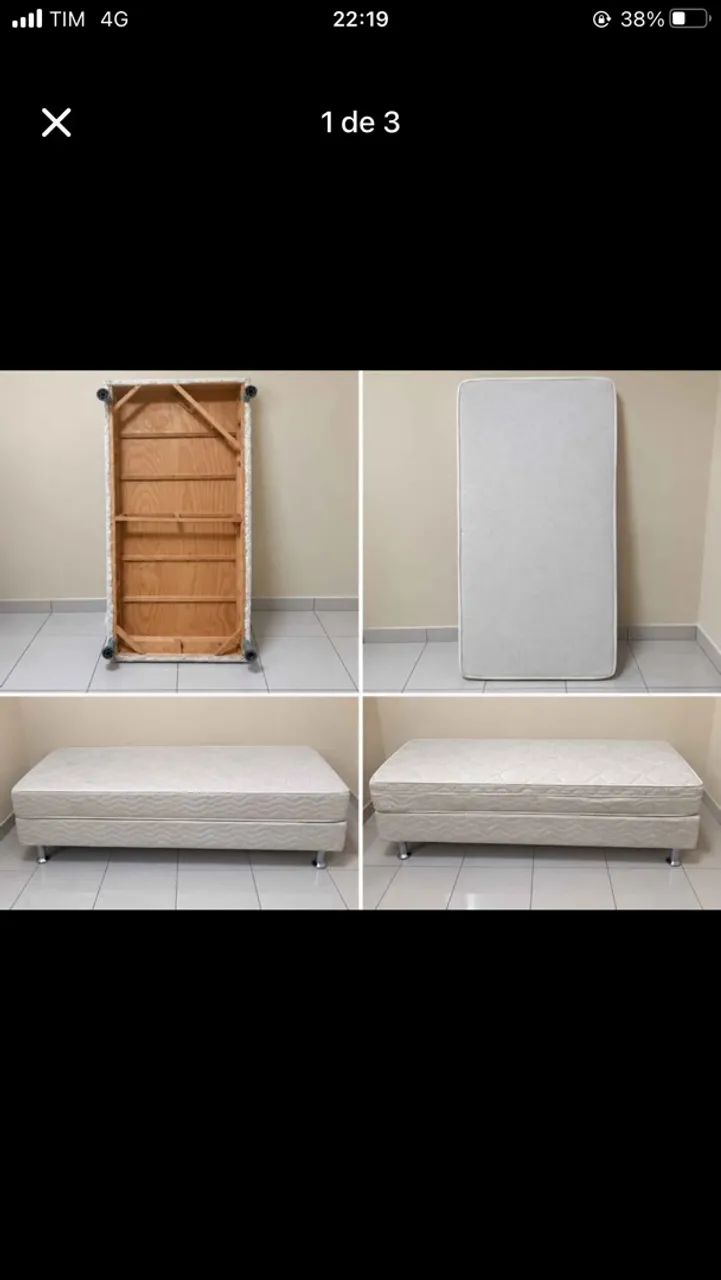 Cama box solteirao nova