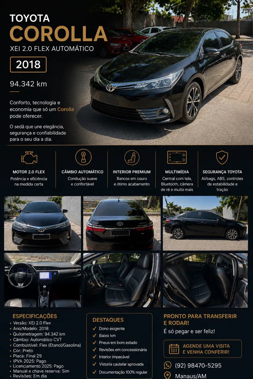 Toyota Corolla Corolla XEi 2.0 Flex 16V Aut. 2019