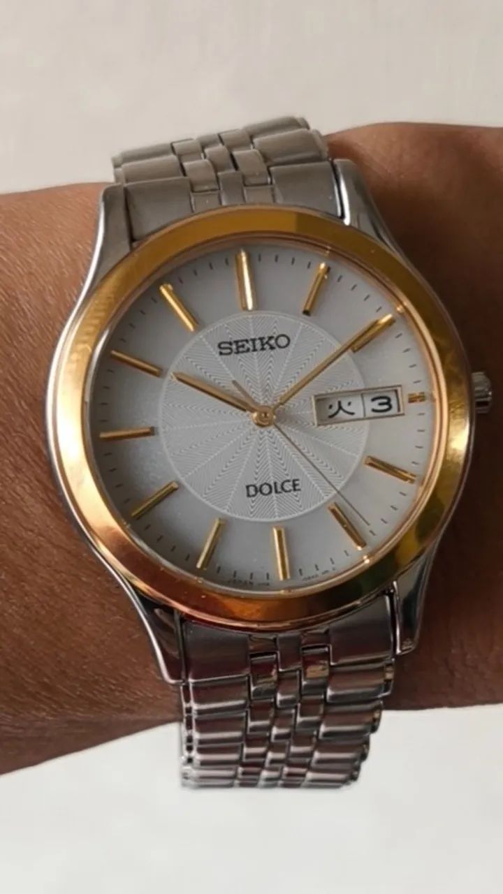 SEIKO DOLCE 腕時計 ❌VENDIDO❌ Seiko Dolce | Japão | 1996 | 32mm Caixa redonda em SGP