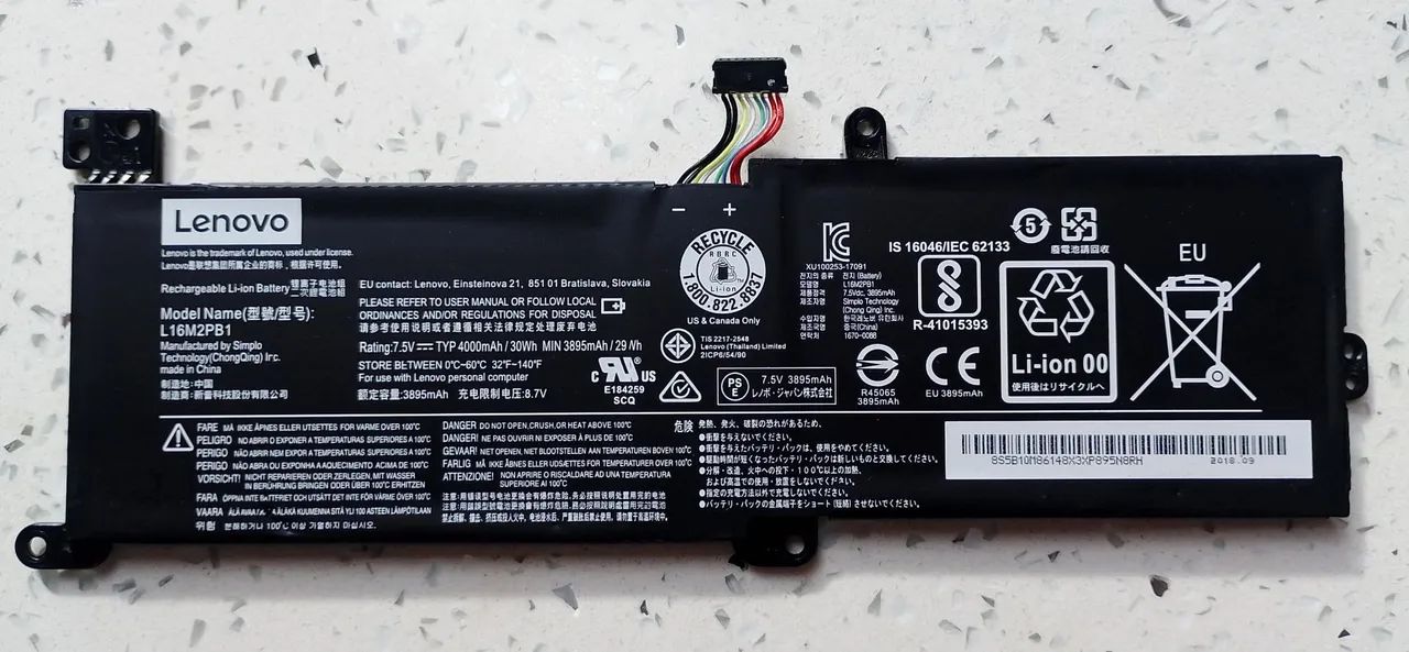 BATERIA ORIGINAL NOTEBOOK LENOVO modelo:L16M2PB1/oportunidade!