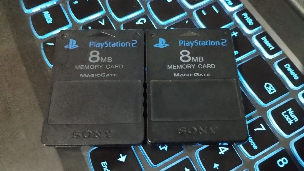 DUPLA MEMORY CARD PS2 PLAYSTATION 2 