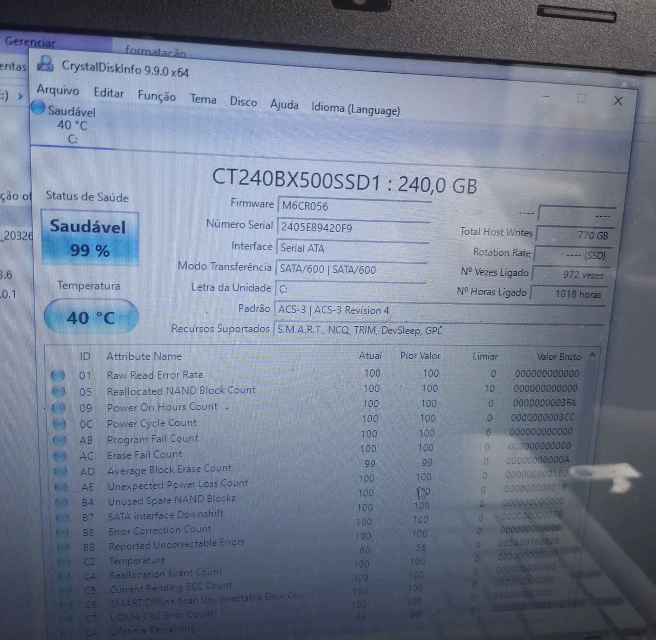 Ssd 240 gb funcionando perfeitamente  - Foto 3