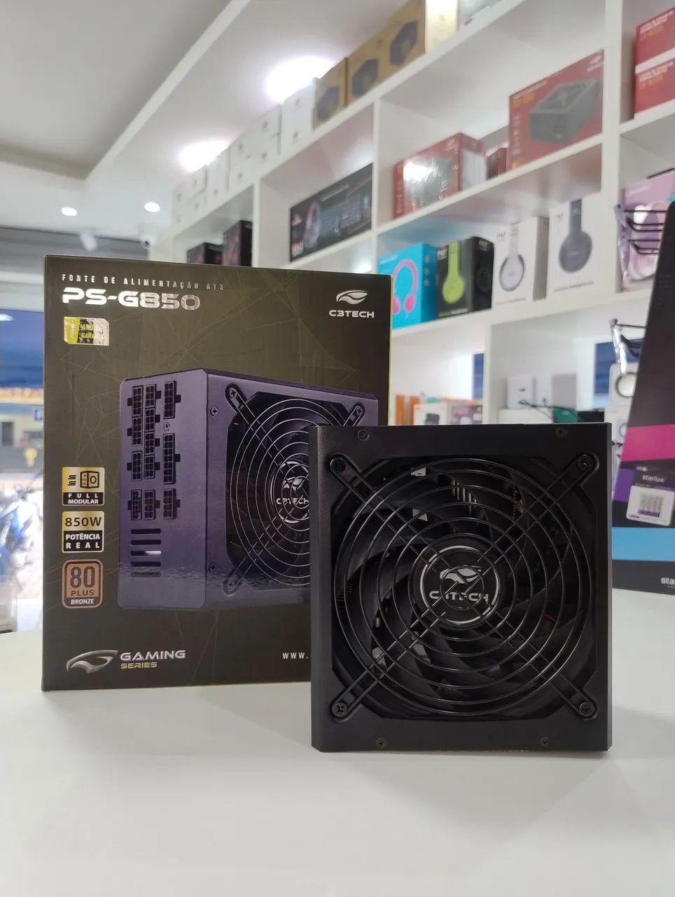 Fonte Gamer 850W Full Modular Com PCIe 5.0 E PFC Ativo