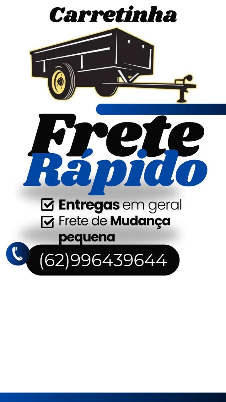 Frete rápido com carretinha 