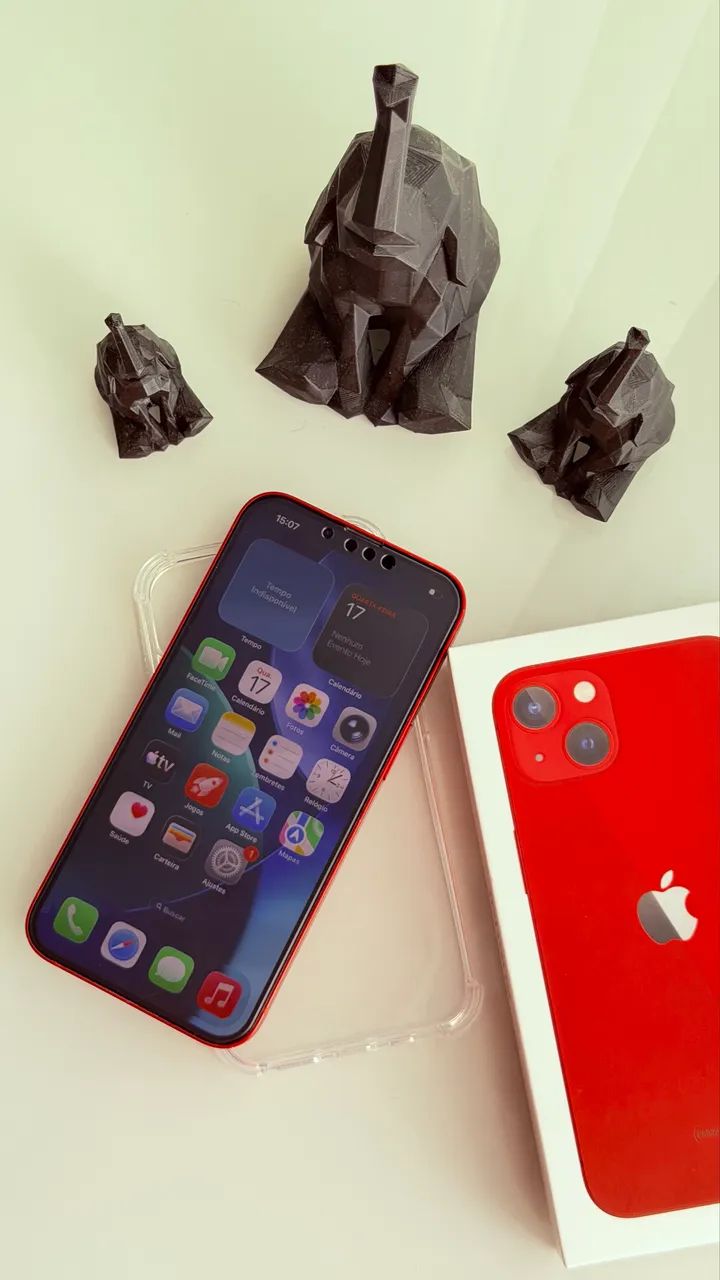 iPhone 13 red 256gb com caixa todo original  - Foto 2