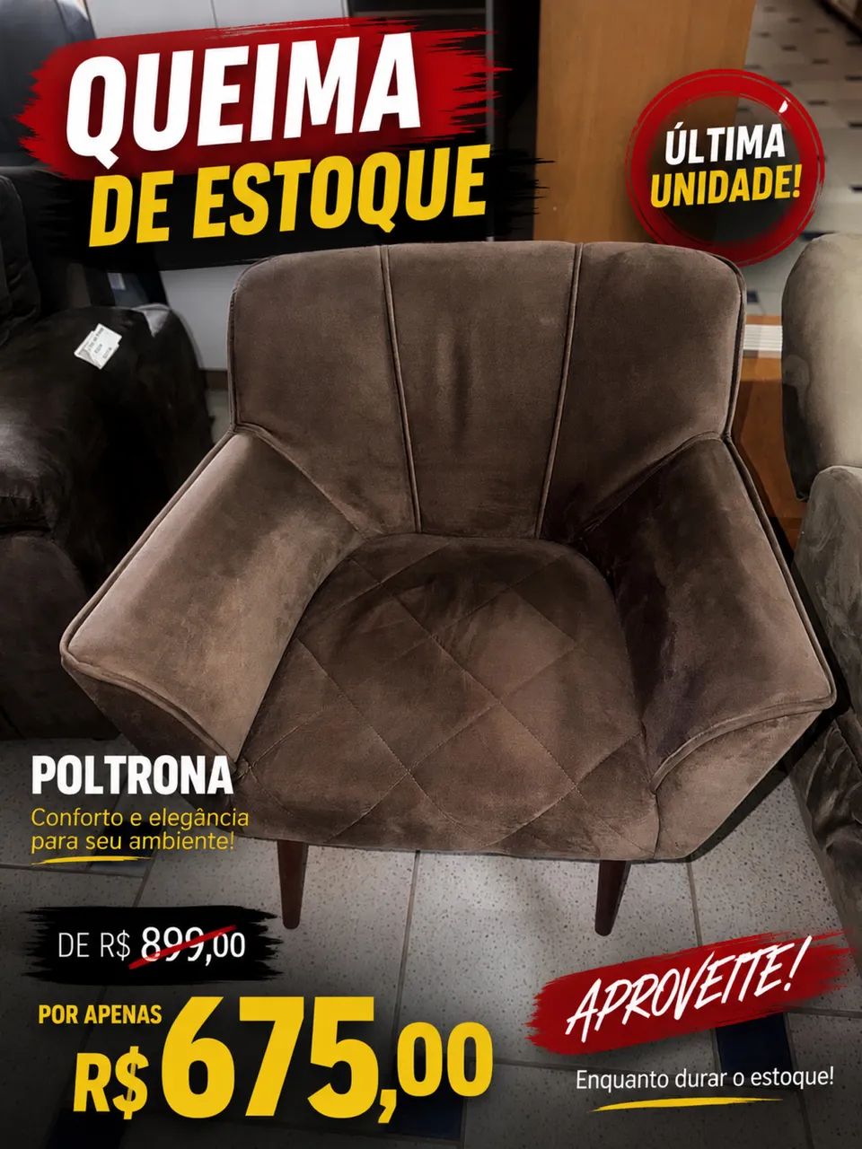 sofás e poltronas queima de estoque  - Foto 5
