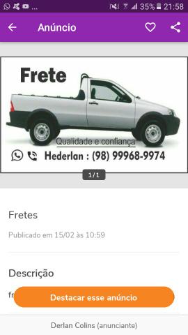 Frete e mudanças